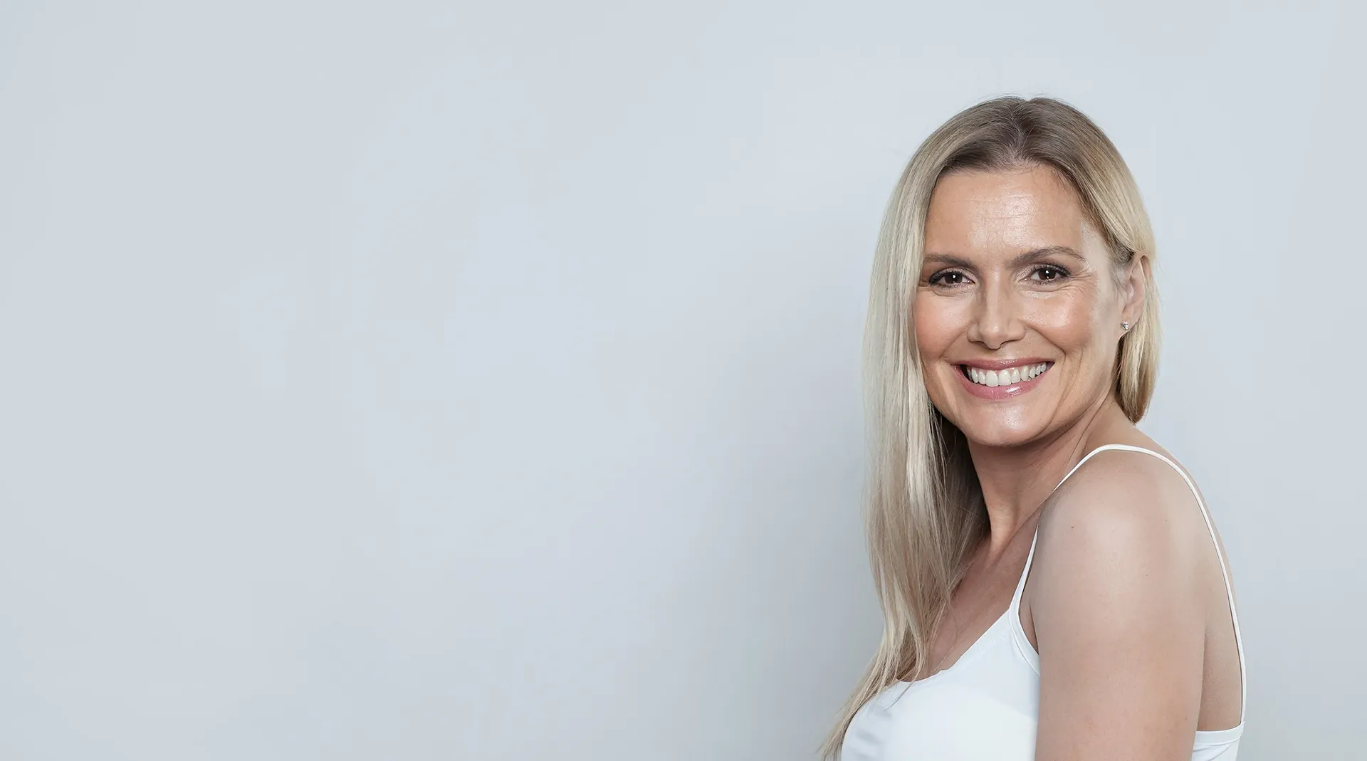 an older woman with healthy skin